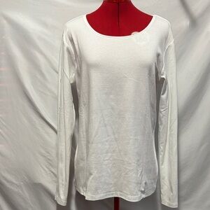 Elegant White Long Sleeve Tee